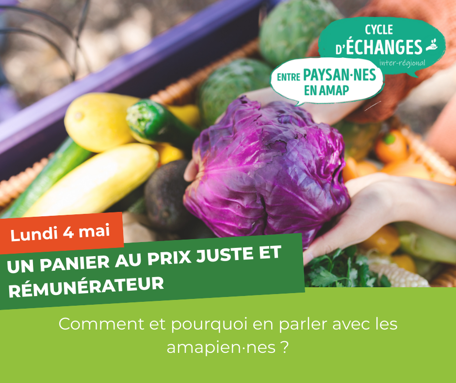 Lundi 4 Mai – Cycle d&rsquo;échange entre paysannes et paysans : Un panier au prix juste et rémunérateur