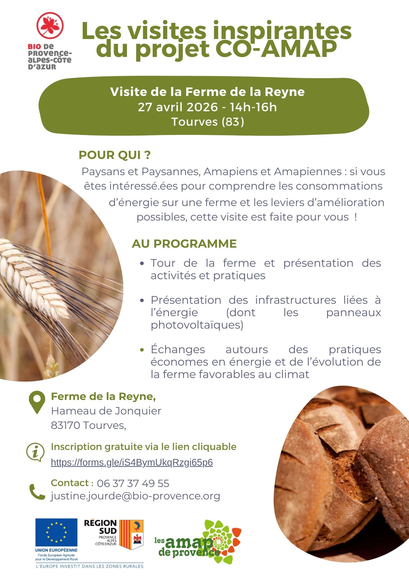Visite de Ferme pour nos paysans – les pratiques inspirantes énergies et climat à Tourves le 27 Avril