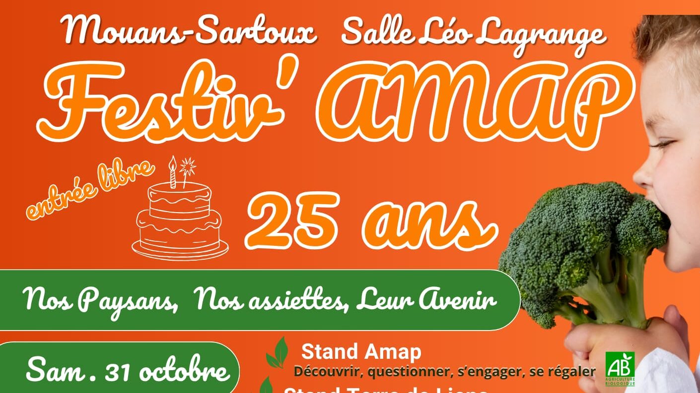 Festiv&rsquo;AMAP06 : rendez-vous le 31 octobre à Mouans-Sartoux !